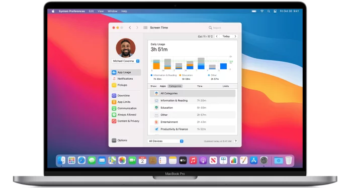 Screen Timeout of a Macbook